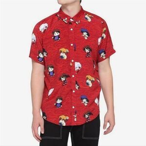 InuYasha Chibi Toss Woven Button-Up